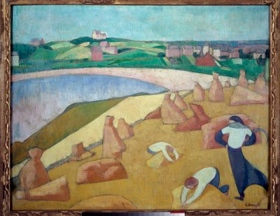 Cosecha junto al mar, Saint Briac sur mer en 1891 de Emile Bernard