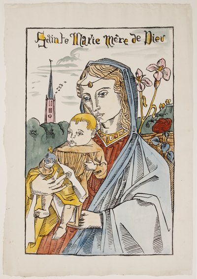 Santa María Madre de Dios con un Lirio de Emile Bernard