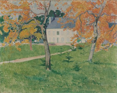 Casa entre árboles. Pont-Aven, 1888 de Emile Bernard
