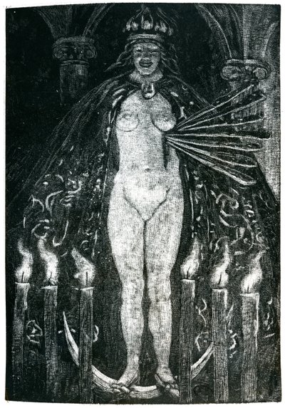 Ilustración para Poemas de Charles Baudelaire (grabado) (foto en blanco y negro) de Emile Bernard