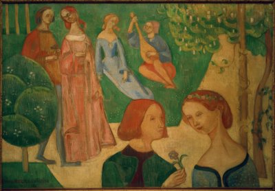 En un parque en tiempos antiguos de Emile Bernard