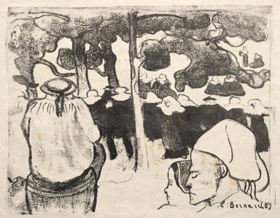 Les Bretonneries: Boda en Bretaña (La Noce en Bretange) de Emile Bernard