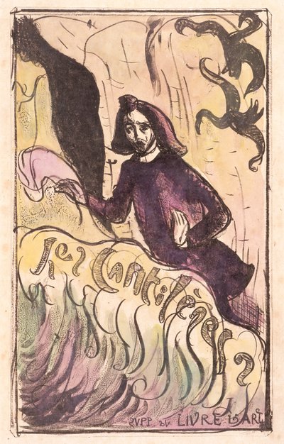 Les Cantilènes: Portada (cincografía coloreada a mano) de Emile Bernard