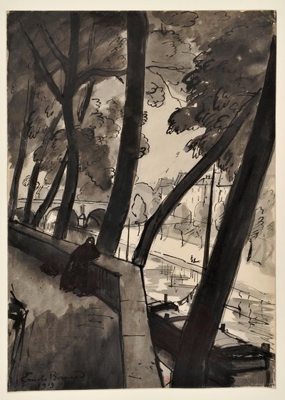 Los muelles: [El Sena en el Pont-Marie] de Emile Bernard