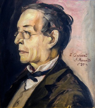 Retrato de Paul Leautaud (1872-1956) escritor y columnista. Pintura de Emile BERNARD - Museo Calvet, Aviñón de Emile Bernard
