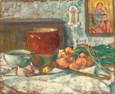Naturaleza muerta con cebollas de Emile Bernard