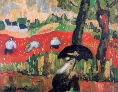 El Campo Rojo, Pont Aven, c1887 de Emile Bernard
