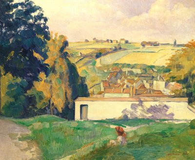 Niña en una colina de Emile Bernard