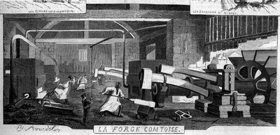 Forges de la Franche Comté: vista interna de la fábrica de Rans, Jura (39) de Emile Bourdelin
