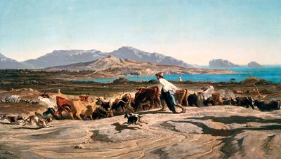 Vista de Marsella, c. 1829-1863 de Emile Charles Joseph Loubon