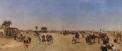 El puente de Qasr al-Nil en El Cairo de Emile Charles Wauters