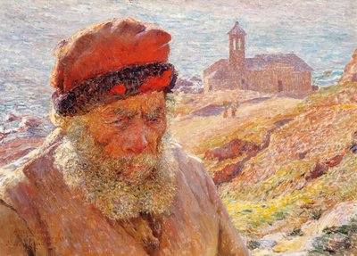 Ampelio, viejo pescador de Bordighera de Emile Claus