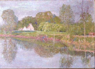 Paisaje en el Lys, una mañana de mayo de Emile Claus