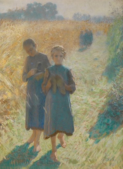 Muchachas en el campo de Emile Claus