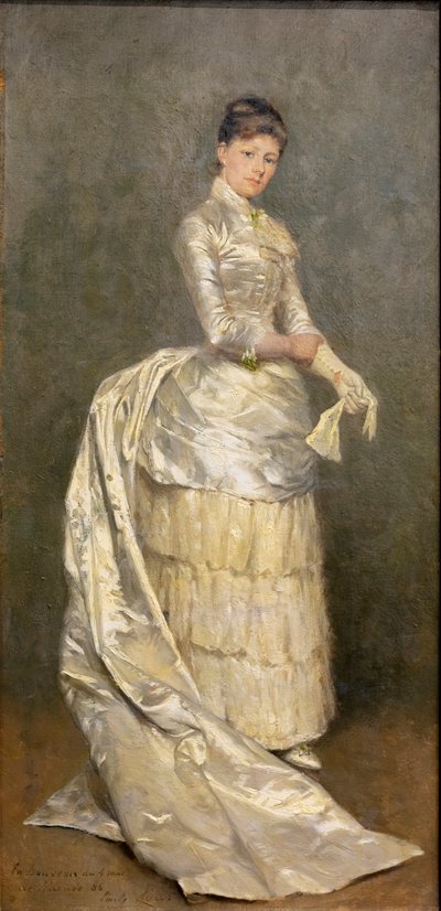 Retrato de la Sra. Claus vestida de novia de Emile Claus