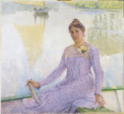 Retrato de la artista, Anne de Weert de Emile Claus