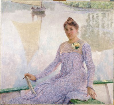 Retrato de la artista Anna De Weert de Emile Claus