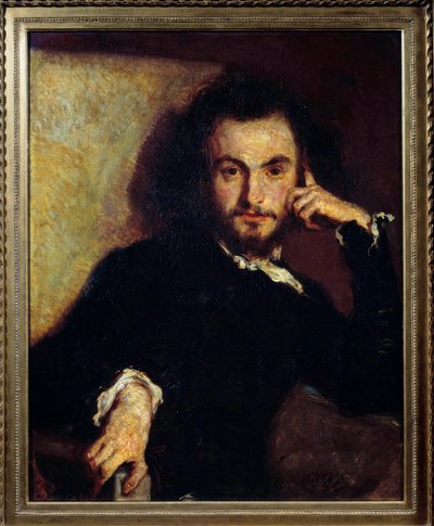 Retrato de Charles Baudelaire (1821-1867). Pintura de Emile Deroy (1820-1846) 1844 de Emile Deroy