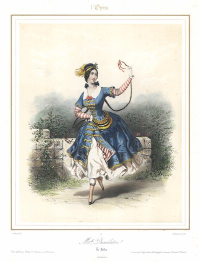 La bailarina de ballet francesa Adele Dumilatre bailando en la Ópera de París, c.1840 de Emile Desmaisons