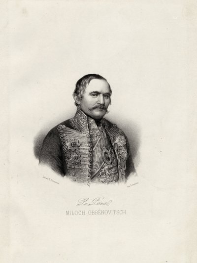 Milo Obrenovic I 1780-1860, Príncipe de Serbia, c.1838 de Emile Desmaisons