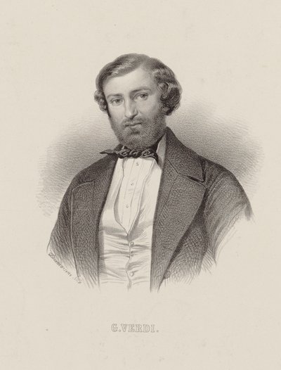 Retrato del compositor Giuseppe Verdi 1813-1901 de Emile Desmaisons