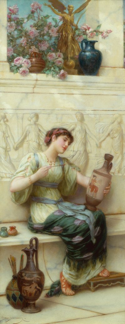 El toque final (óleo sobre panel) de Emile Eismann Semenowski