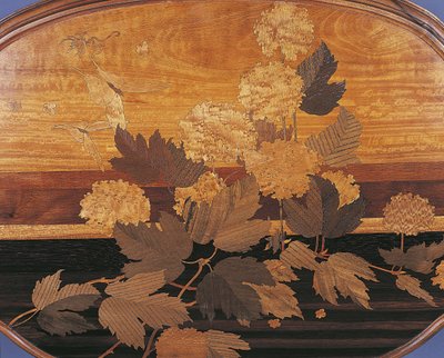 Primer plano de una mesa de té ovalada, Francia de Emile Galle