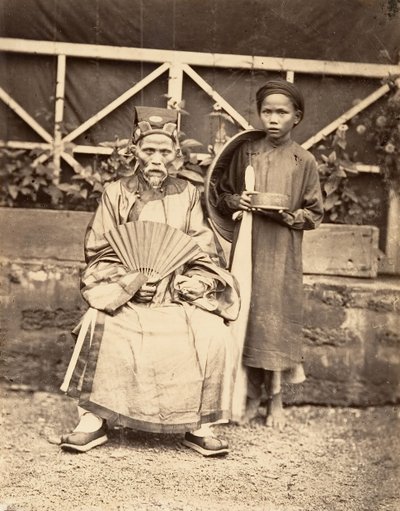 Jefe de aldea en traje oficial, Cochinchina, 1866 de Emile Gsell