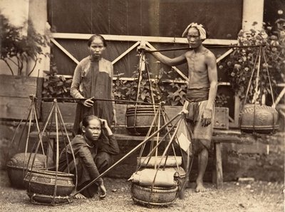Vendedores de Frutas, Cochinchina de Emile Gsell