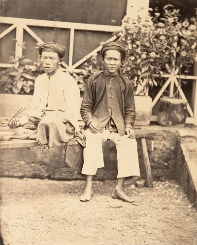 Milicianos comiendo arroz, Cochinchina de Emile Gsell
