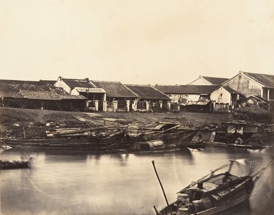 Vista de la ciudad china Cholen, hoja No. 4, 1866 de Emile Gsell