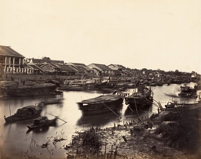 Vista de la ciudad china Cholen, hoja No. 5, Saigón, Cochinchina, 1866 de Emile Gsell