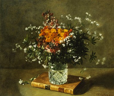 Un bodegón floral, 1872 de Emile Gustave Couder