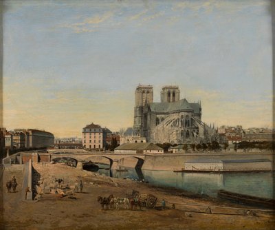 Ábside de Notre-Dame, visto desde el Quai de la Tournelle, 1860 de Emile Harrouart