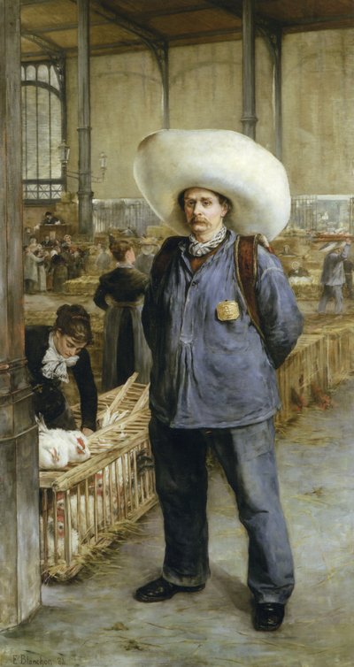 Portero en el mercado de Les Halles de Emile Henri Blanchon