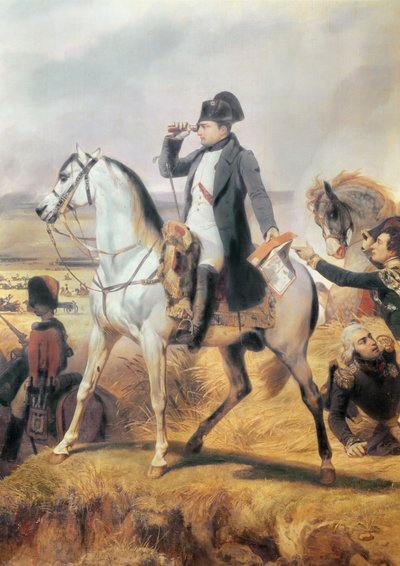 (Detalle) de Napoleón de la Batalla de Wagram, 6 de julio de 1809, 1836 de Emile Jean Horace Vernet