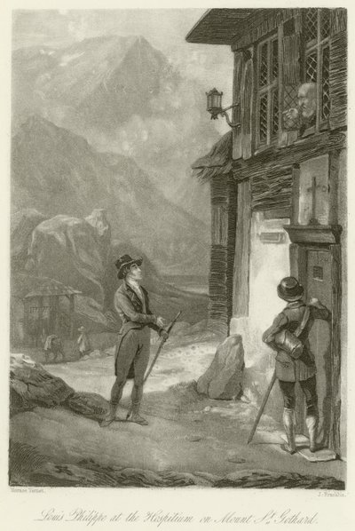 Luis Felipe en el Hospicio del Monte San Gotardo de Emile Jean Horace Vernet