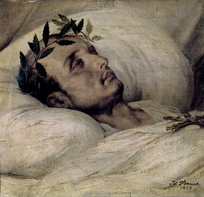 Napoleón I (1769-1821) en su Lecho de Muerte de Emile Jean Horace Vernet