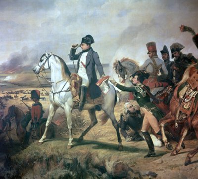 Napoleón en la Batalla de Wagram, siglo XIX de Emile Jean Horace Vernet