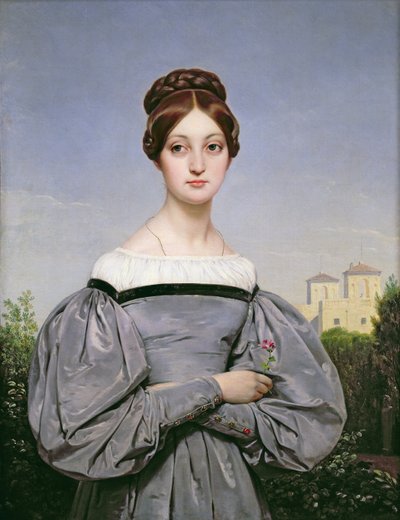Retrato de Louise Vernet (1814-45) Hija del Artista de Emile Jean Horace Vernet