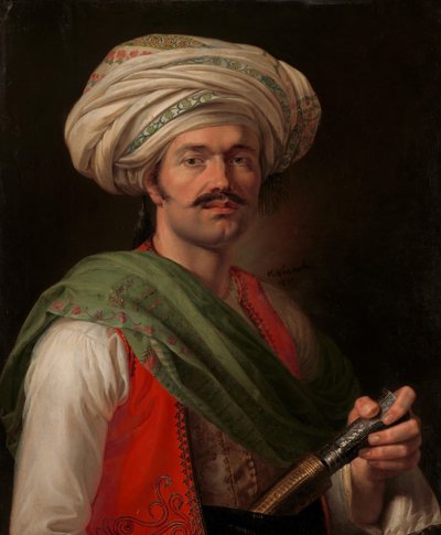 Retrato de un mameluco, dicho ser Roustam Raza de Emile Jean Horace Vernet