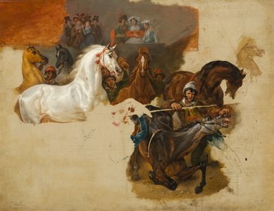 Carrera de caballos sin jinete de Emile Jean Horace Vernet