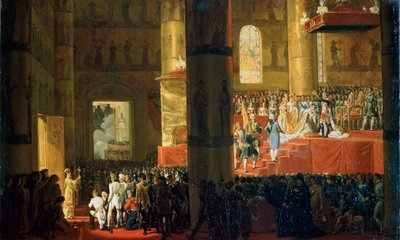 La Coronación de la Emperatriz María Feodorovna el 5 de abril de 1797, siglo XIX de Emile Jean Horace Vernet