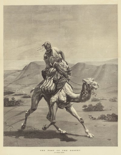 El puesto del desierto de Emile Jean Horace Vernet