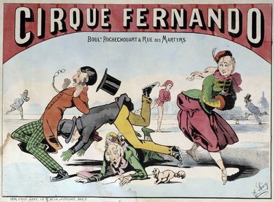 Cirque Fernando - Cartel de Lévy, finales del siglo XIX de Emile Levy