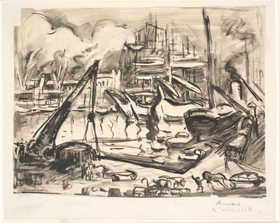 El muelle Kattendick en Amberes de Emile Othon Friesz