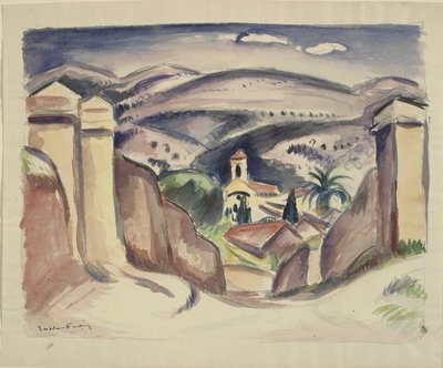 La entrada a Cassis, también llamada la Torre de la Iglesia en Cassis de Emile Othon Friesz