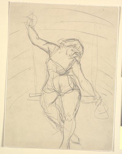 Artista femenina sentada en el trapecio de Emile Othon Friesz