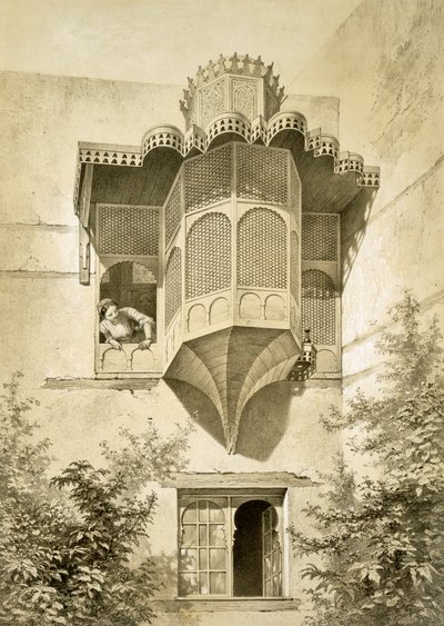 El Cairo: Casa llamada Beyt El-Emyr (un poco deteriorada) de Emile Prisse d
