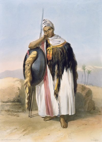 Guerrero de Amhara, Etiopía, ilustración de 